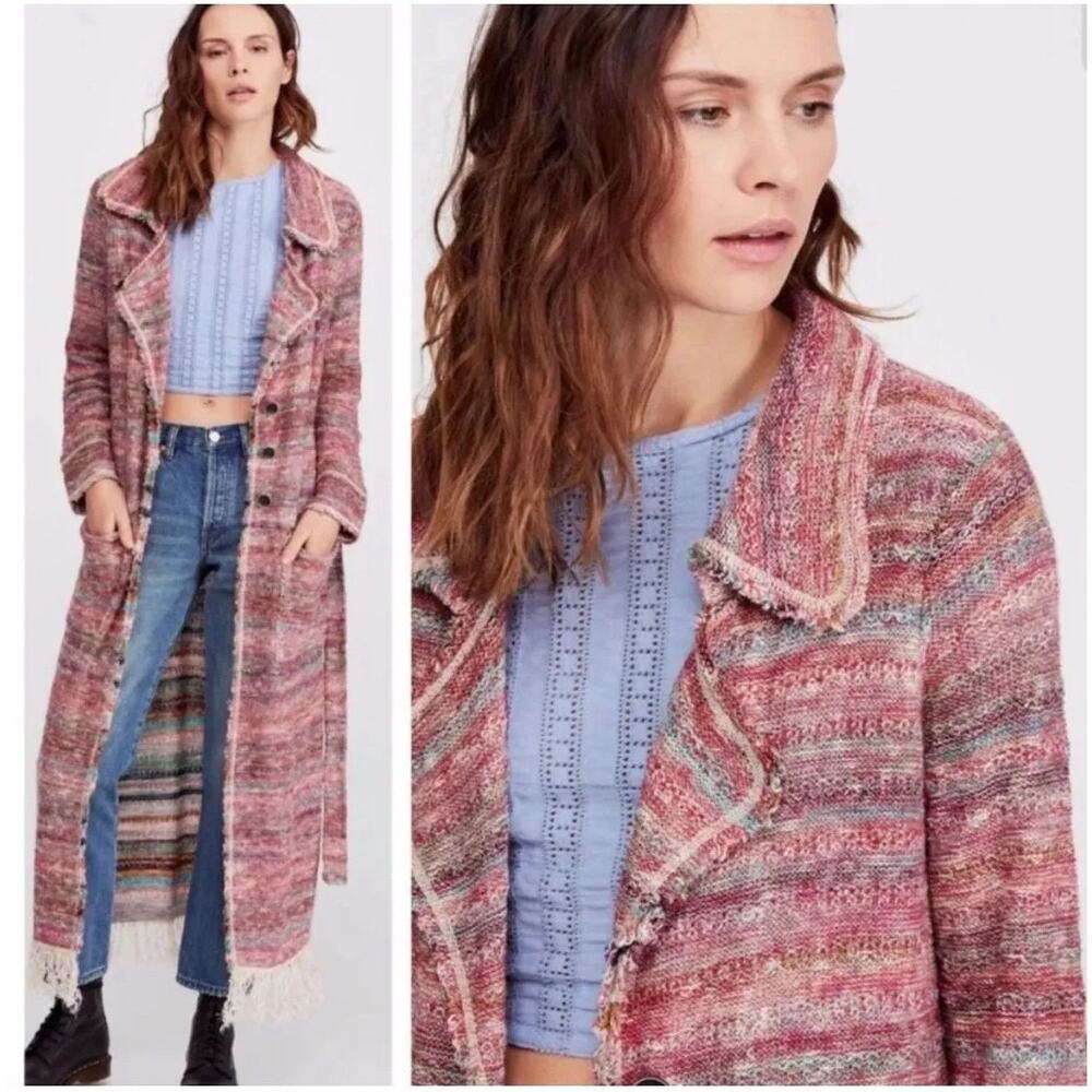 NWOT Free People Dessert Sunrise Long Cardigan Sweater